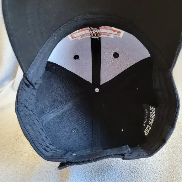 HARLEY DAVIDSON Hat Cap Black Adjustable Color Embroidered Logo Breathable - Picture 6 of 7